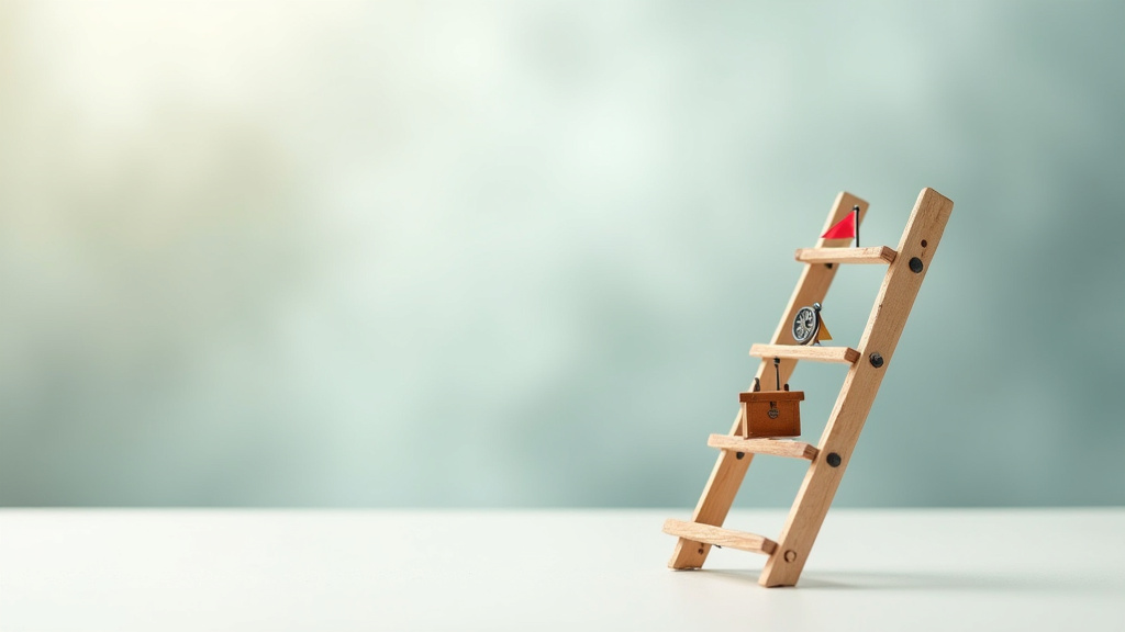 Illustration d'une personne planifiant sa carrière avec des outils de stratégie