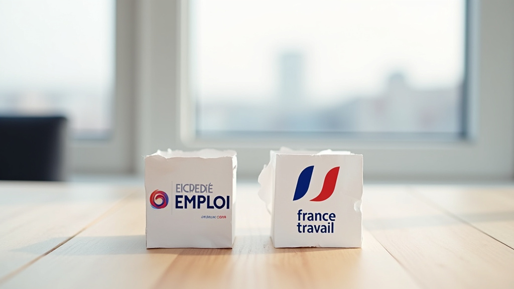 Évolution du logo de Pôle Emploi à France Travail en 2024